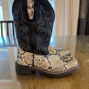Kids Cowboy Boots - Black and Tan